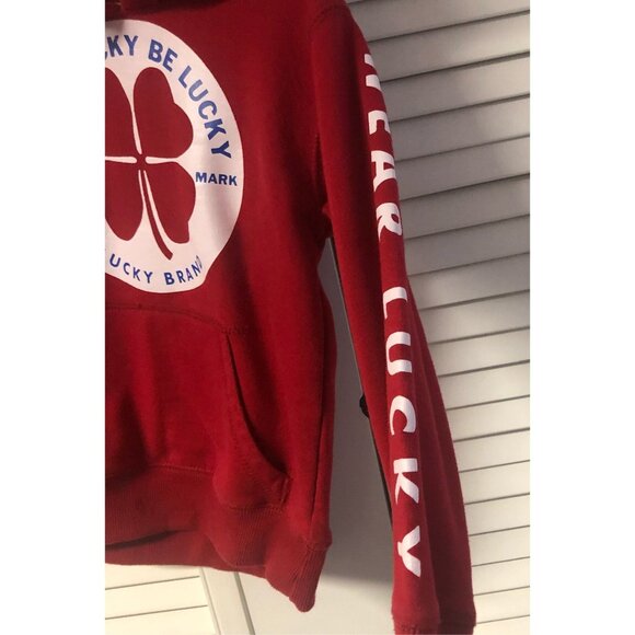 Lucky Size 4/5 Red Pullover Hoodie - Picture 4 of 6